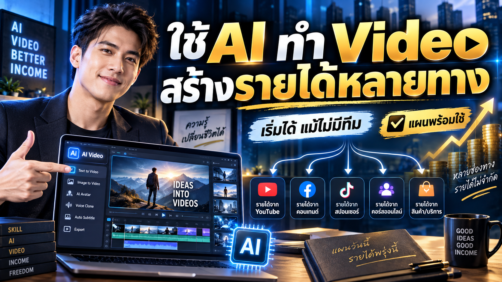 ทำหนังด้วย AI - แผนสร้างรายได้หลายทางจ้า